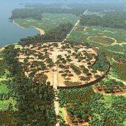 Zahradní město v oblasti Xingu. Kredit: Luigi Marini, Scientific American